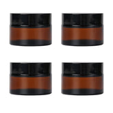 Pots ZIYIZE en verre ambré 30 ml ensemble de 4 pour cosmétiques.