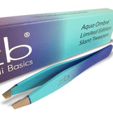 Pinces a epiler Zizzili Basics Aqua Ombre angle oblique pour precision.