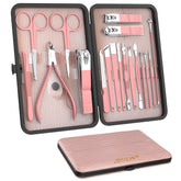 Kit ZIZZON avec étui en cuir rose, rangement élégant et pratique.