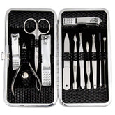 Kit ZIZZON de manucure et pédicure avec étui noir, pratique en voyage.