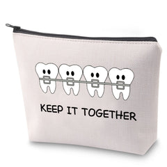 ZJXHPO Trousse orthodontiste ouverte, rangement pratique pour maquillage et stylos