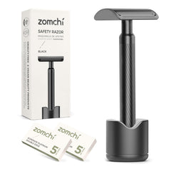 ZOMCHI rasoir double tranchant noir mat offrant un rasage précis