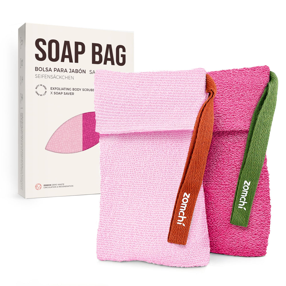 ZOMCHI sac savon exfoliation rugueuse – gommage intensif pour pieds et coudes.