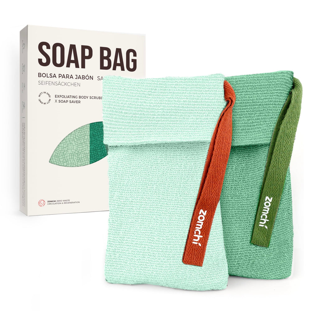 Sacs savonnés ZOMCHI rugueux exposé pour exfoliation en profondeur