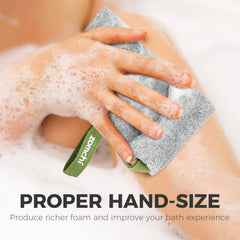 ZOMCHI sac à savon facilite le massage circulaire en douche pour une peau douce.