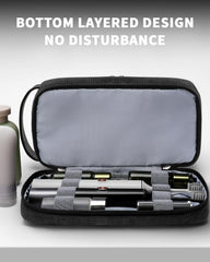 Trousse ZOMFELT, couche inférieure dédiée: brosse à dents et rasoir organisés