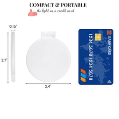 Zoofox miroir rond poche compacte, pratique pour retouches en déplacement.