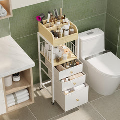 Chariot ZQUYAJ avec etagere haut pour affichage six sections cosmétiques.