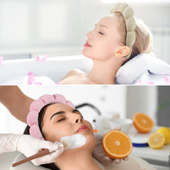 Bandeau Ztomine pour nettoyage du visage, tissu éponge absorbant.