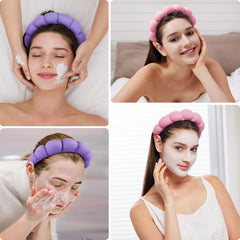 Ztomine bandeau visage spa absorbant en coton absorption efficace lors des soins.