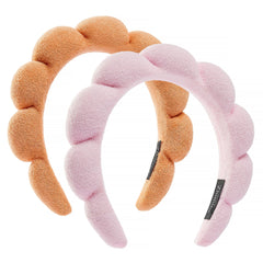 Bandeau spa Ztomine rose croissant, maintien élégant pour le maquillage
