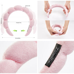 Texture coton terry douce du bandeau Ztomine en gros plan.