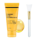 ZTSGU Masque nocturne curcuma acide kojique avec brosse, hydratation douce.