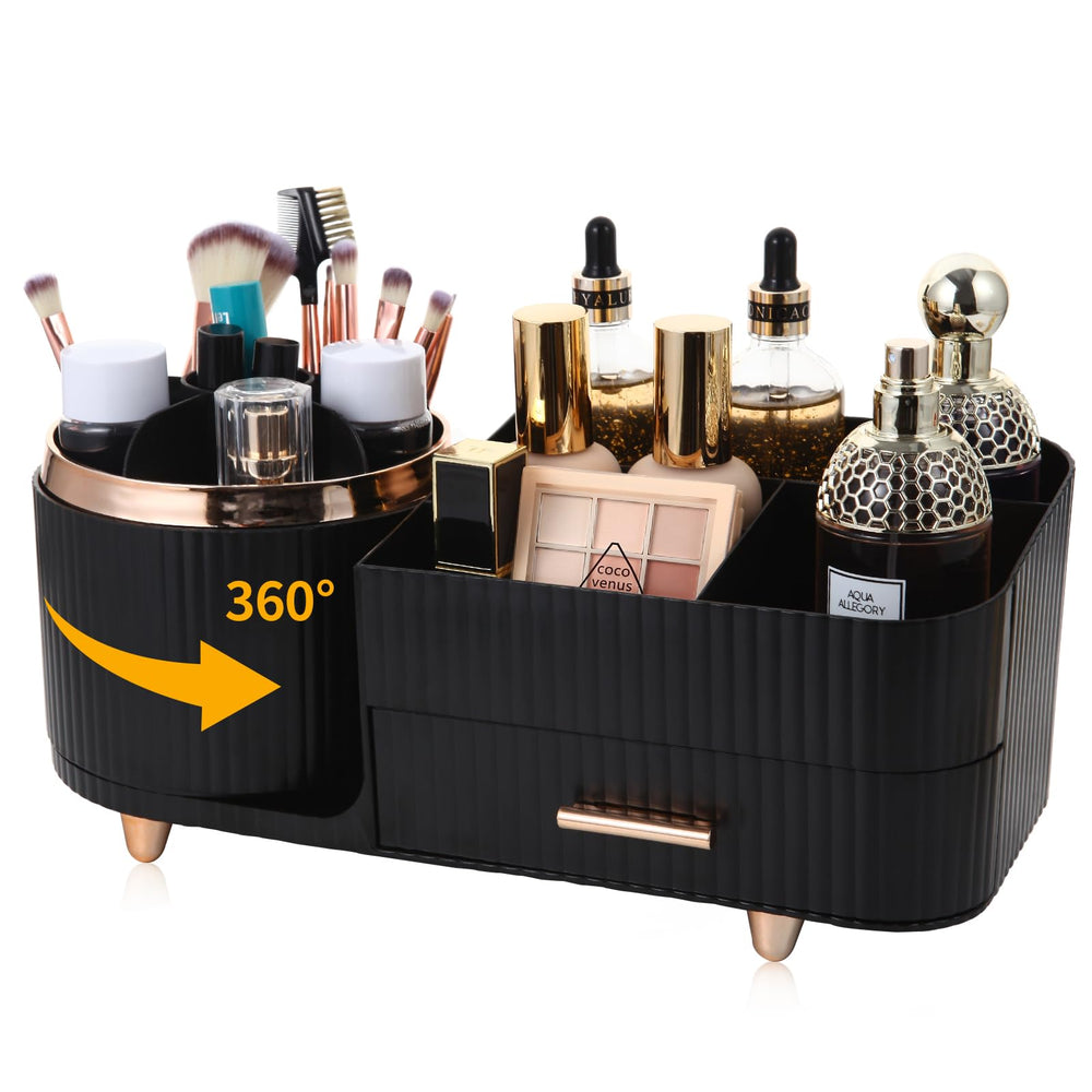 Zufudo Organisateur Maquillage 360°, accès rapide, organisation optimale