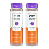 Zum Body Soap Amber bottle top view showing bold cleansing for daily care.