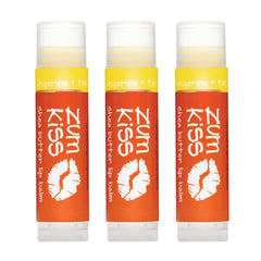 Zum Kiss Stick baume lèvres mandarine en lot de 3 pour hydratation quotidienne.