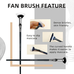 Zvrlampro brosse fan-mascara application egalisee des cils, sans paquets.