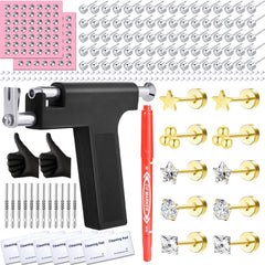 Kit Zygc professionnel pour piercing oreille, coffret pratique et organisé.
