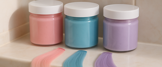 Pots de coloration semi-permanente aux teintes vives — guide des couleurs fantaisie