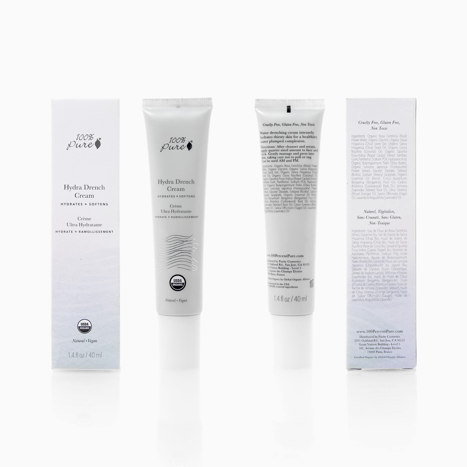 Hydra Drench 100% PURE convient à tous types de peau.
