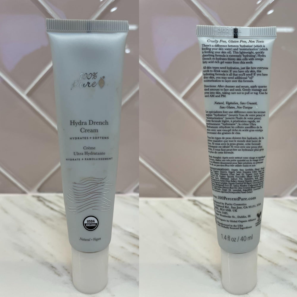 Hydra Drench 100% PURE intégré à une routine hydratante quotidienne.