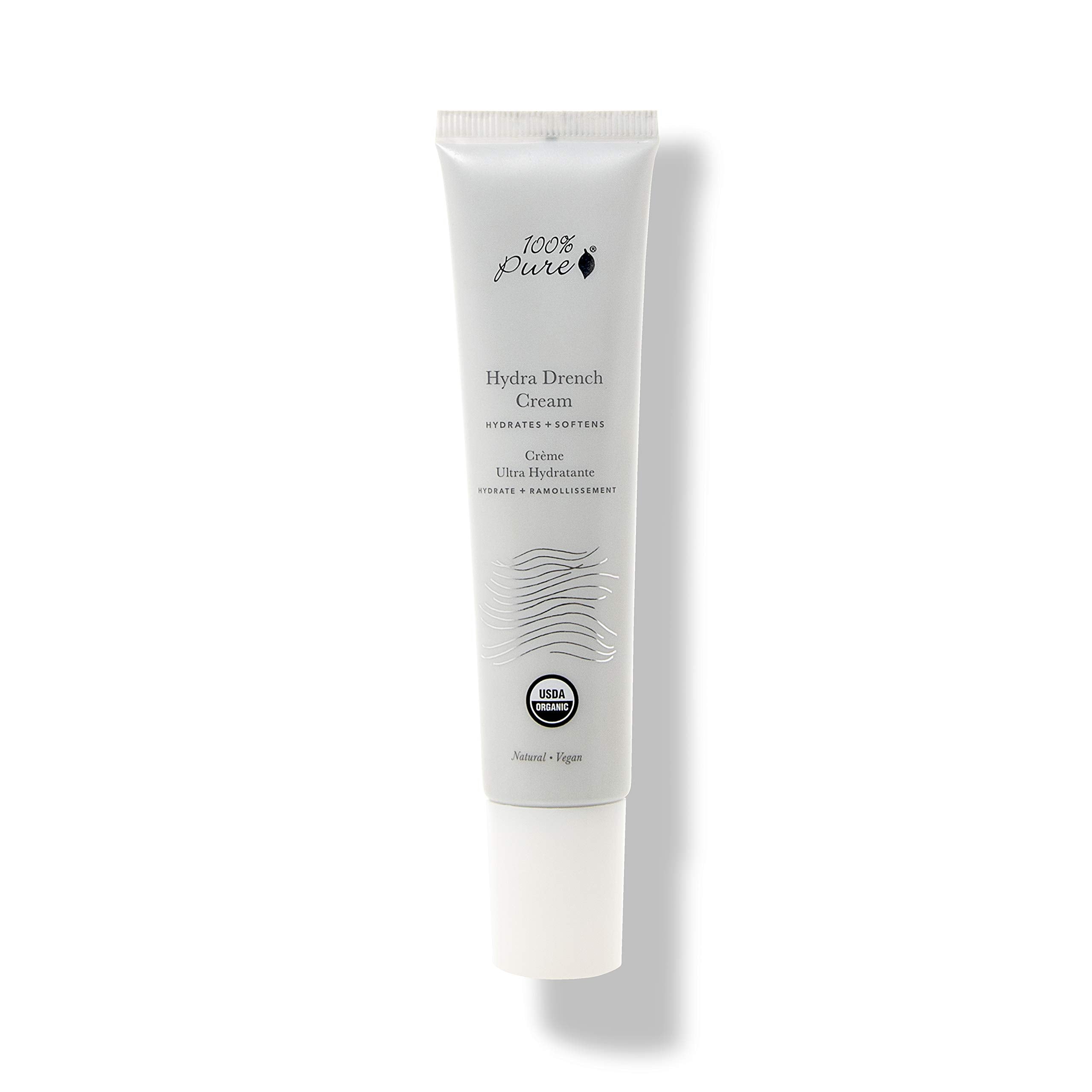 Hydra Drench 100% PURE — flacon pompe hydratation légère du visage.