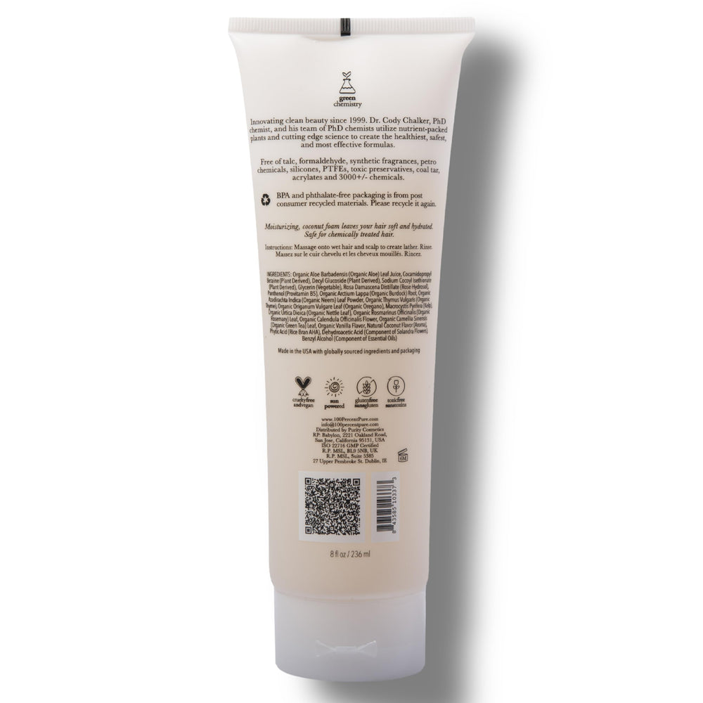 100% PURE Cheveux revitalisés – brillance naturelle après utilisation.