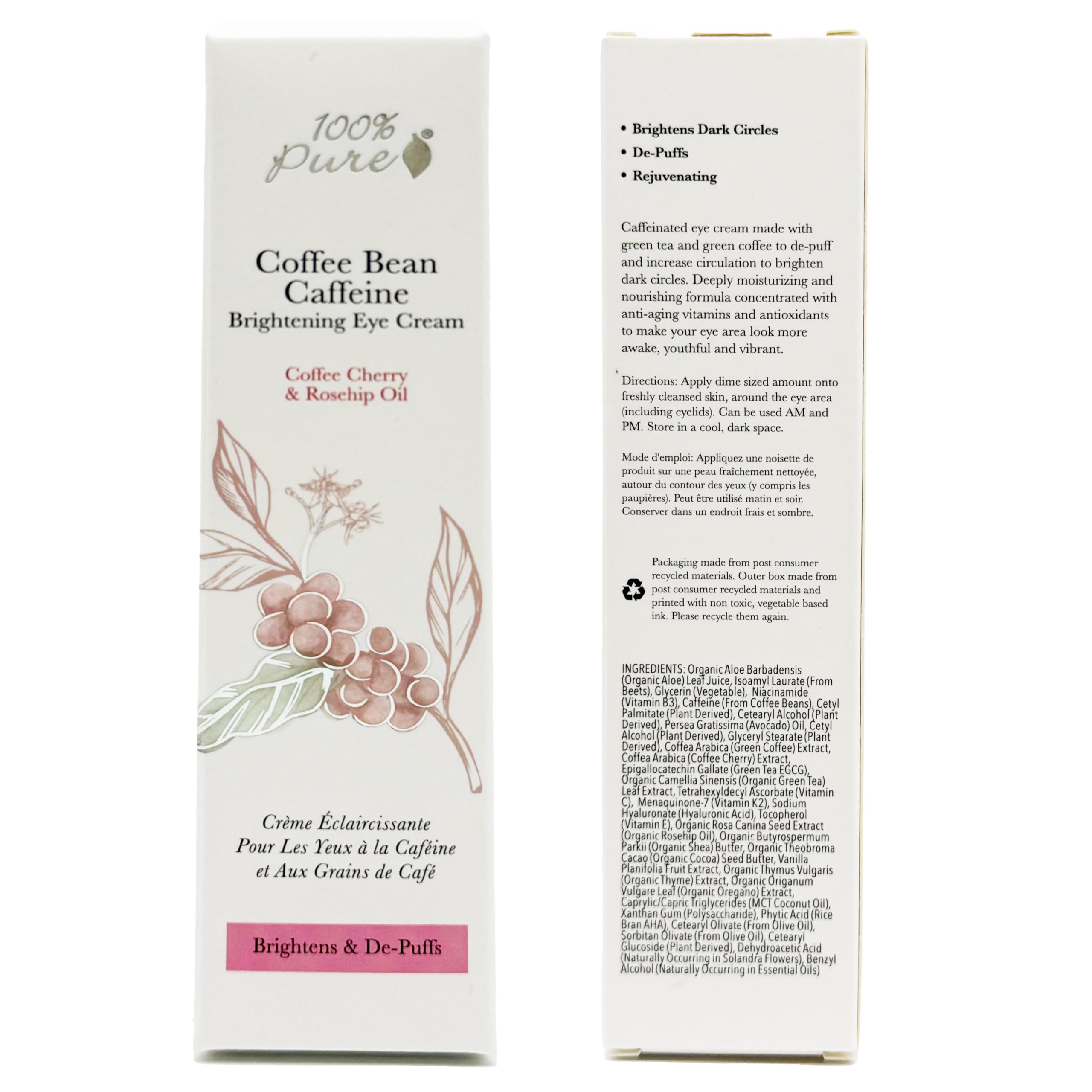 Lissage des rides autour des yeux par 100% PURE.