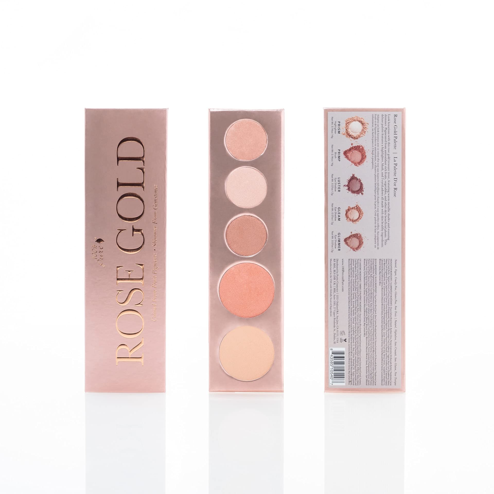 Ombres trio rose doré pour un regard lumineux.