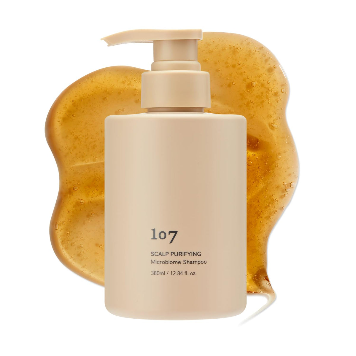 Shampoing Clarifiant 107 dans sa bouteille, purification en douceur du cuir chevelu