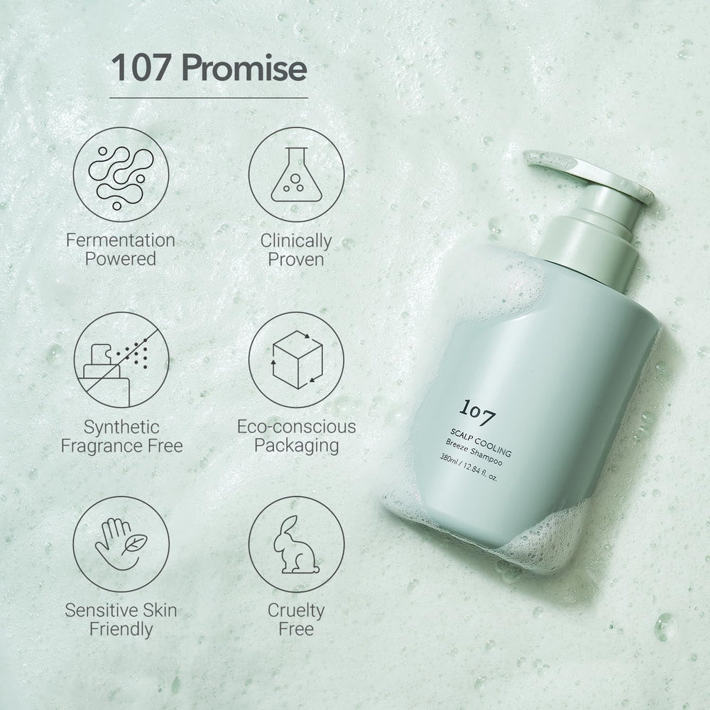 Shampoing 107, emballage PCR recyclable: option plus écologique.