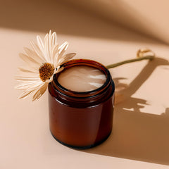 11 Hoa Kinh pot-verre-ambre 4oz bouchon noir, ouverture large et remplissage facile.
