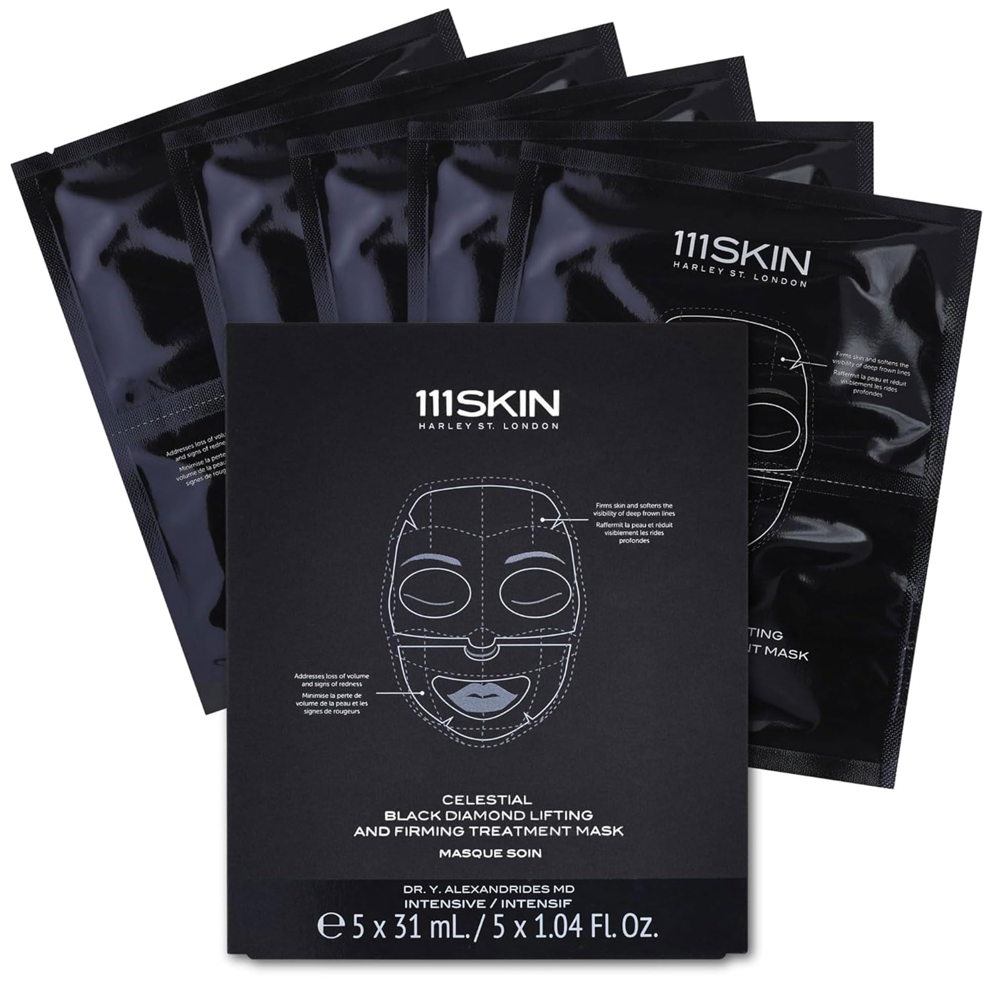Emballage élégant du masque Celestial Black Diamond pour votre routine