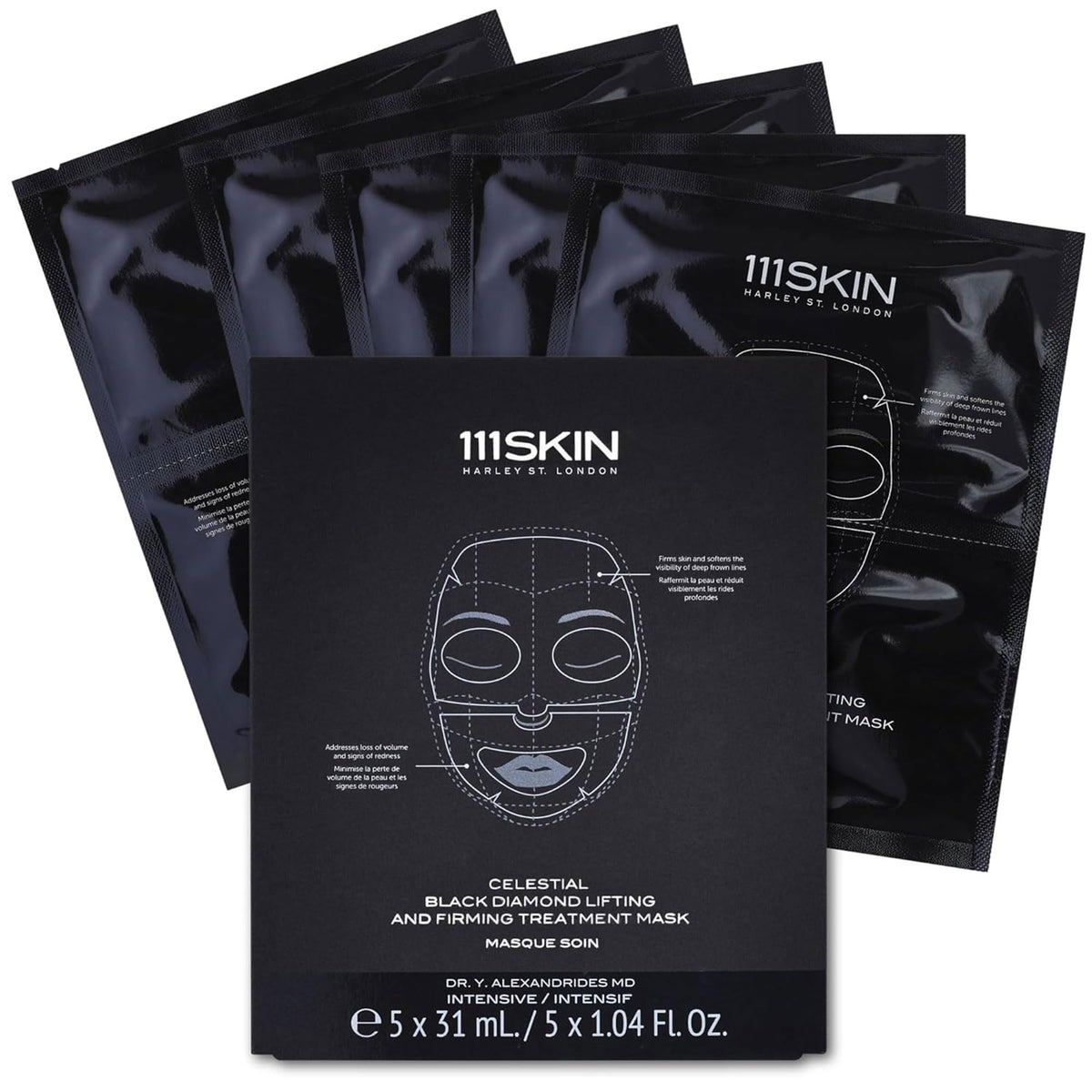 Emballage élégant du masque Celestial Black Diamond pour votre routine