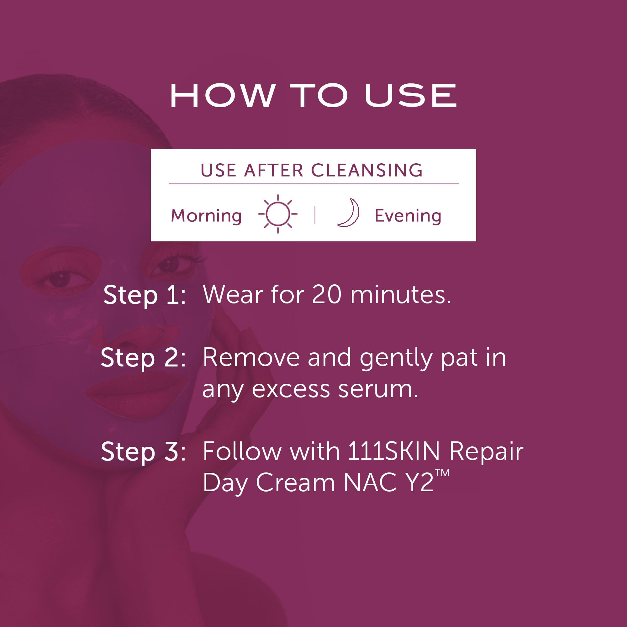 111SKIN soin avant événement prépare la peau pour une occasion spéciale.