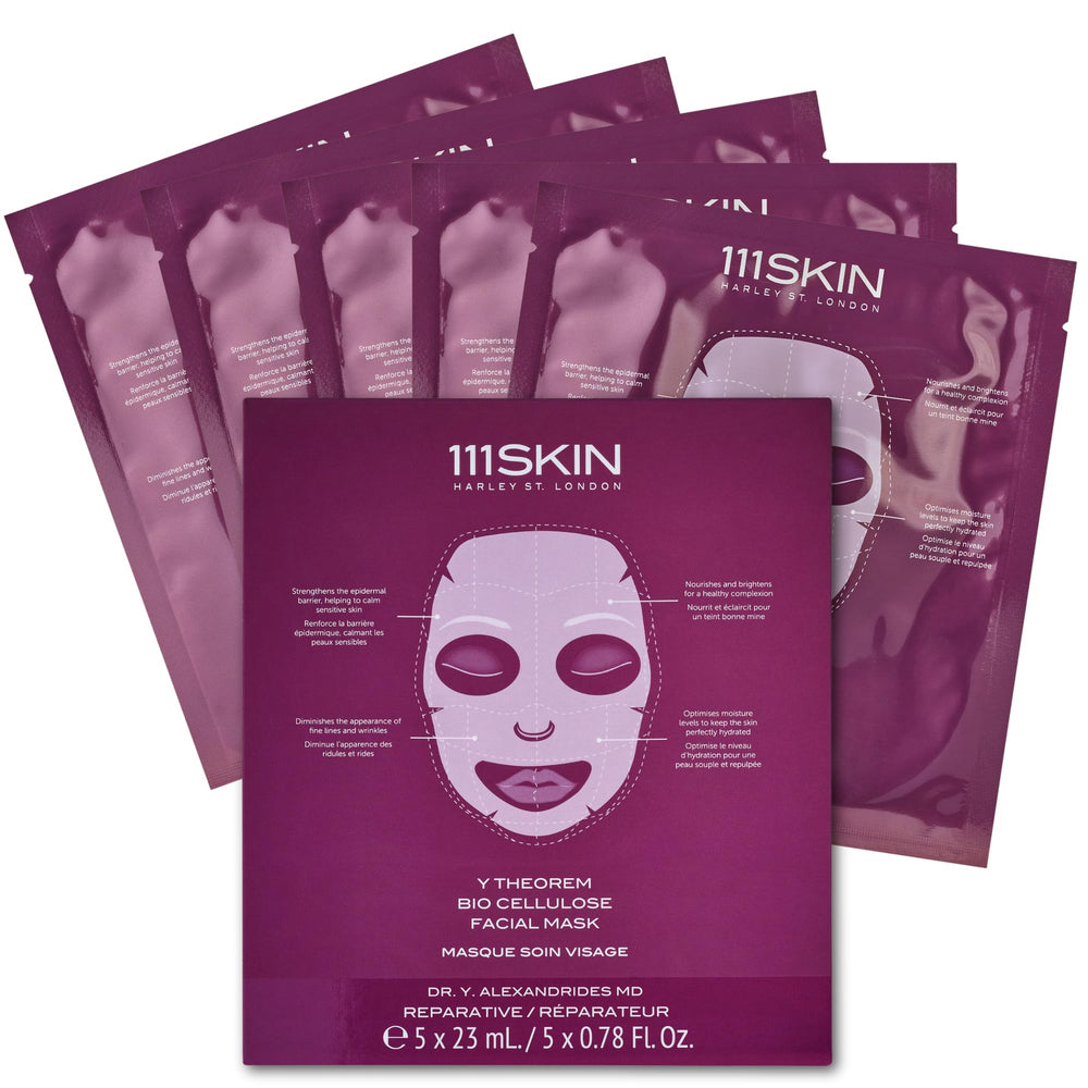 111SKIN Y Theorem masque bio-cellulose ya2: hydratation profonde et apaisement.