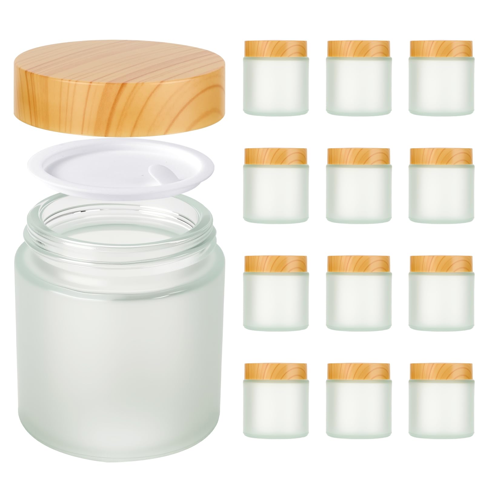 11hoa-kinh bocal-verre-4oz étanche pour cosmétiques