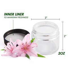 11 Hoa Kinh pot-verre 2oz transparent avec joint blanc etanche
