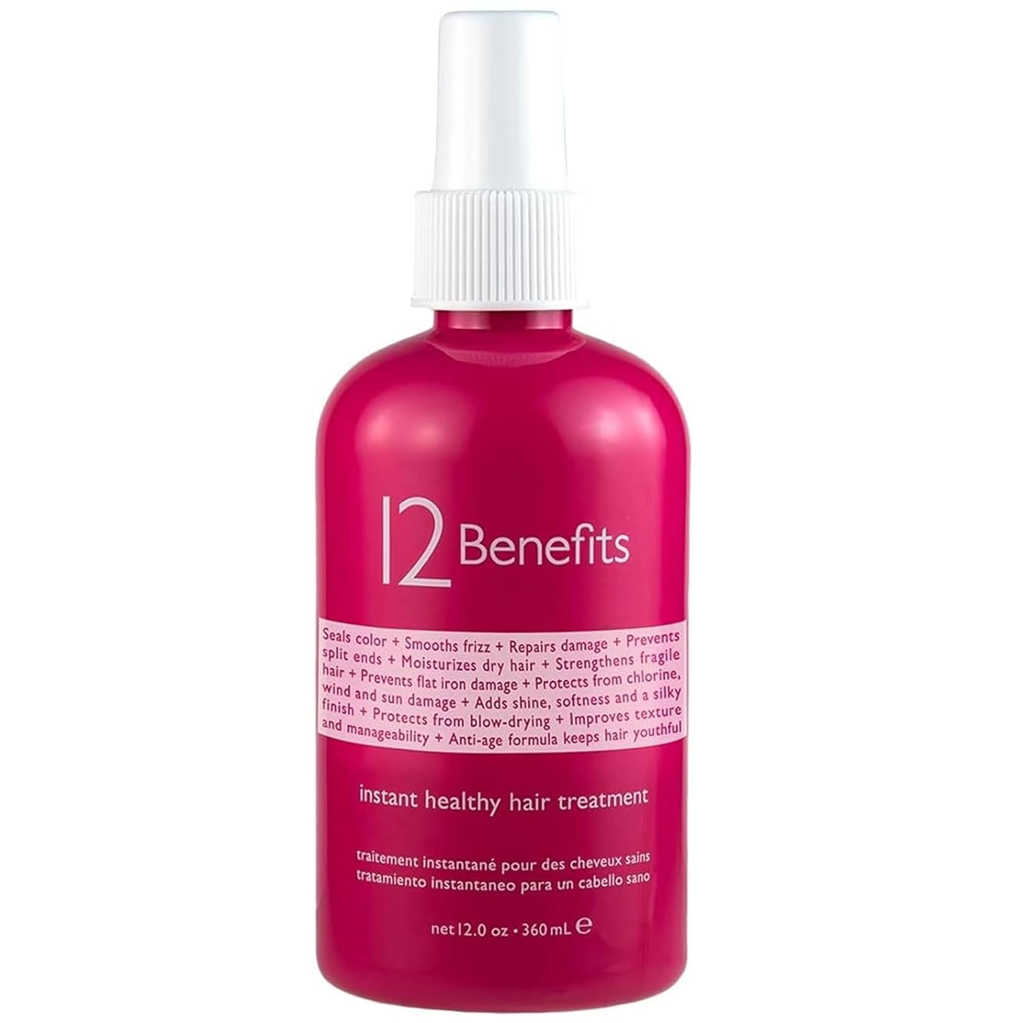 12 Bienfaits - bouteille spray soie et Quaternium-39 pour lisser les frisottis