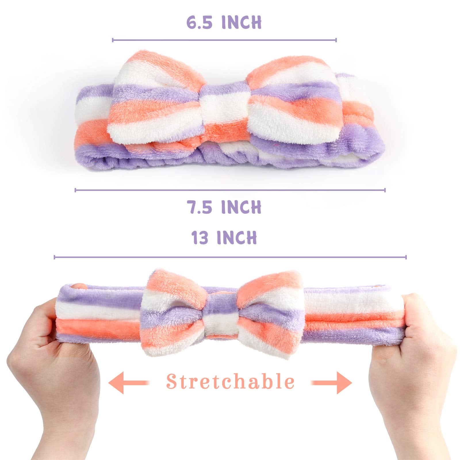 3 otters bandeau spa pois, style élégant pour maquillage