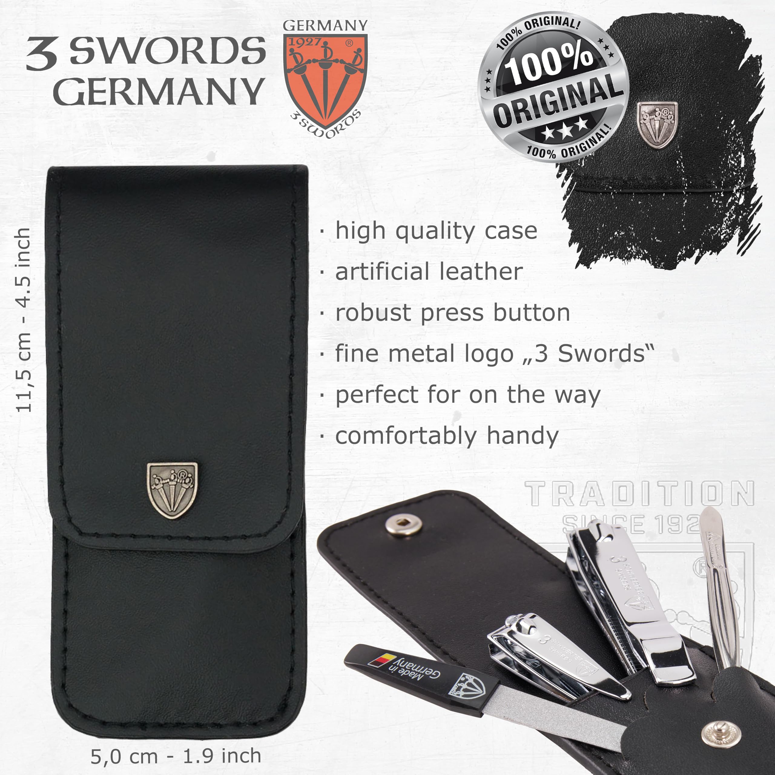 3 Swords Germany coffret cadeau noir, présentation raffinée