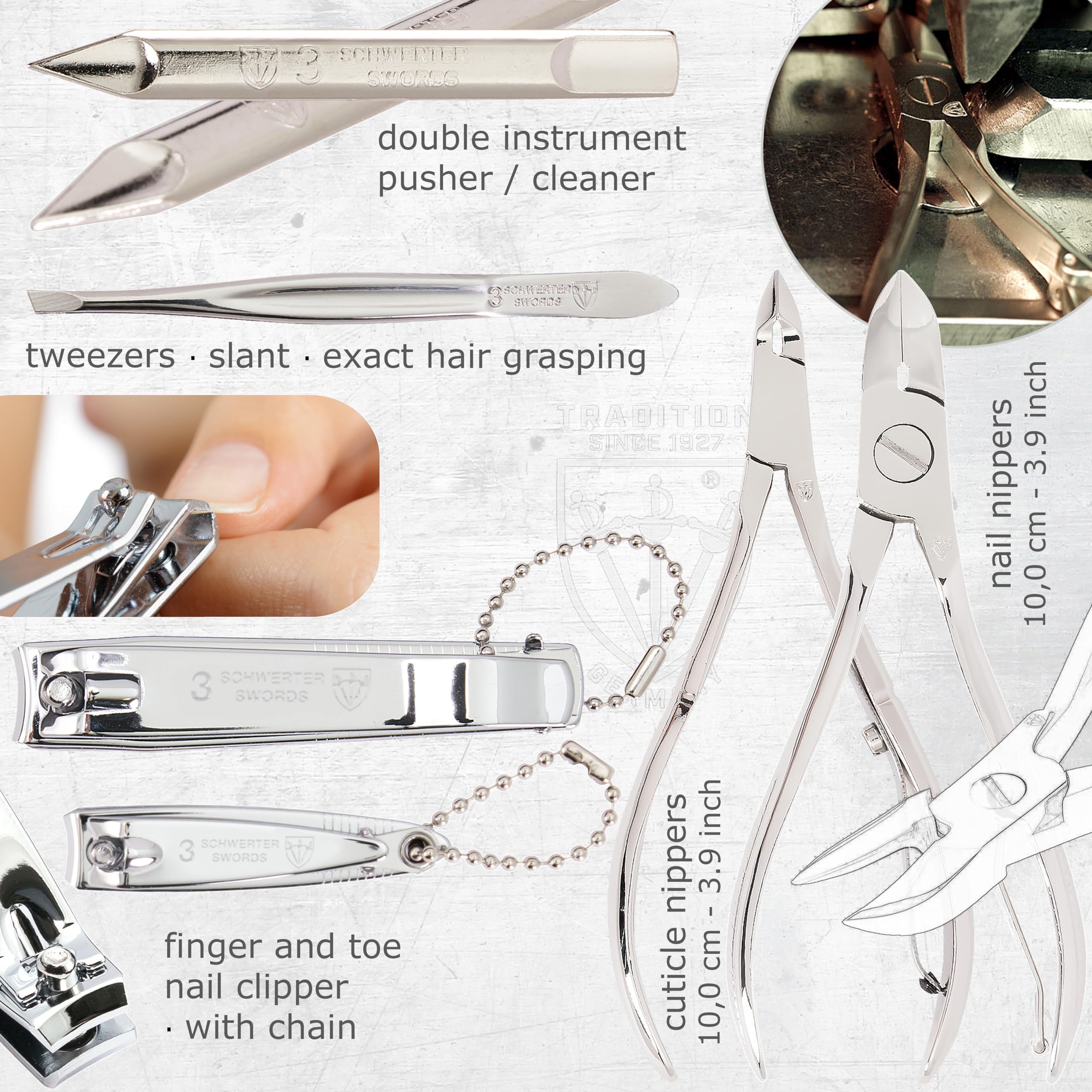 3 Swords Germany – Ciseaux à ongles, coupe nette et sûre.