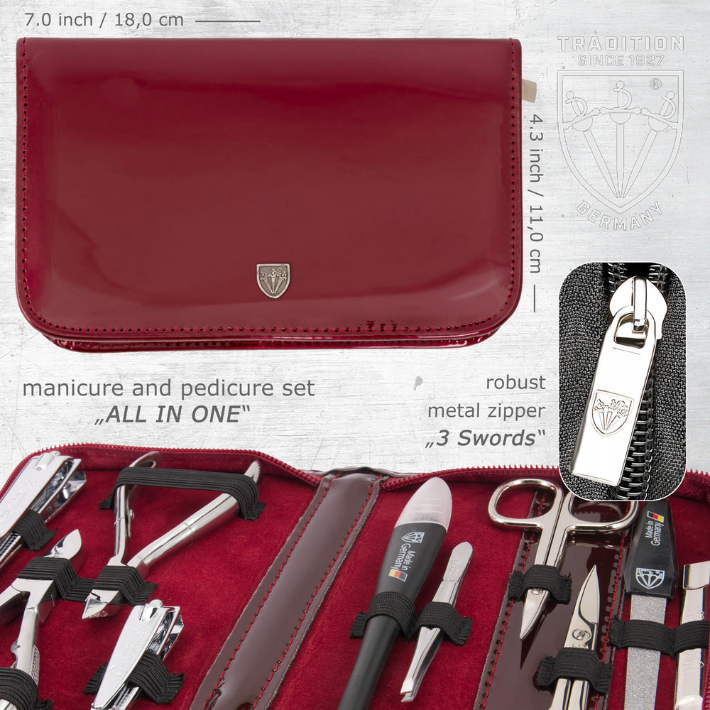 3 Swords Germany etui-cuir-bordeaux: rangement élégant