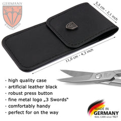 3 Swords Germany étui pour ciseaux à ongles, rangement sûr.