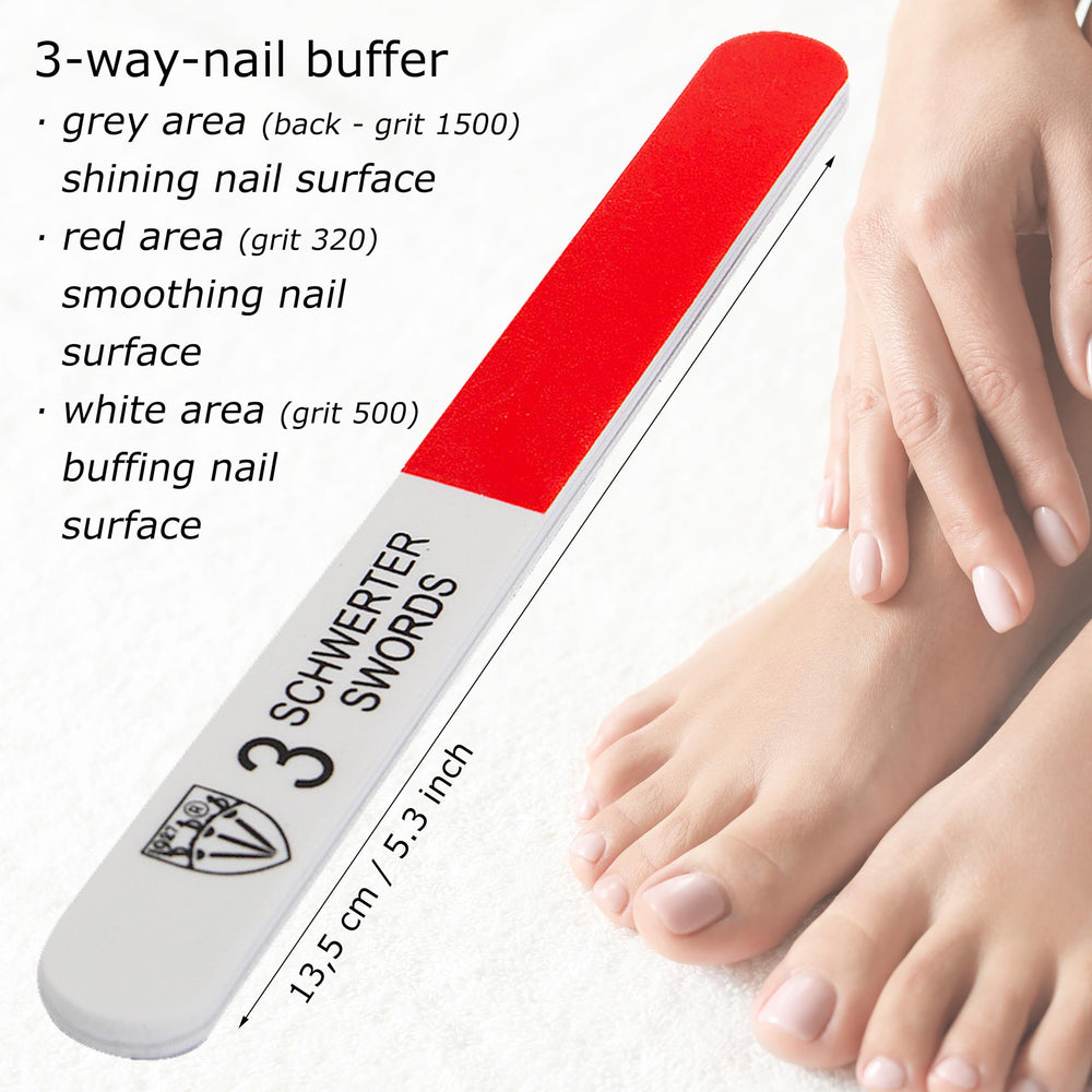Lime à ongles saphir double-face 3 Swords Germany, utilisation polyvalente