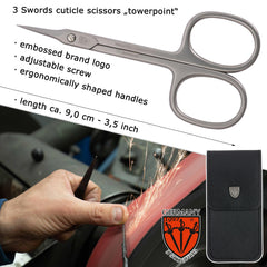 3 Swords Germany case included for clean, portable storage.
