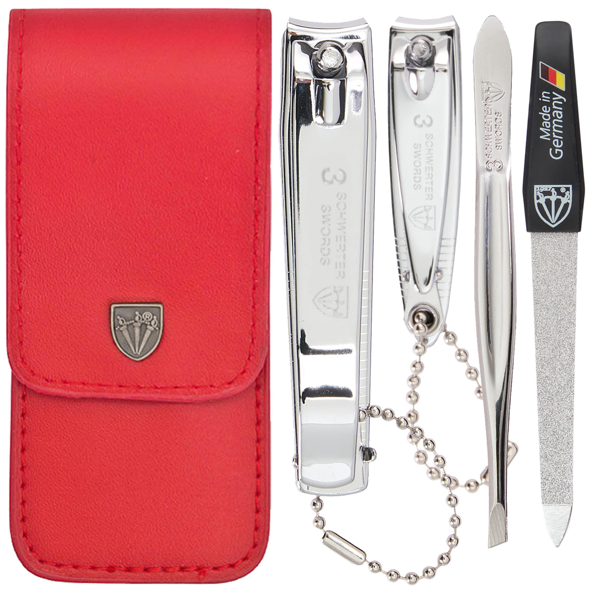 3 Swords Germany: trousse-manucure-4pieces, pratique et compacte à domicile.