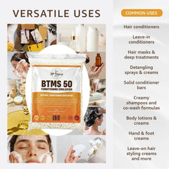 BTMS 50 de 33rd Parallel, pot, émulsifiant-peau soyeuse pour crèmes homogènes.