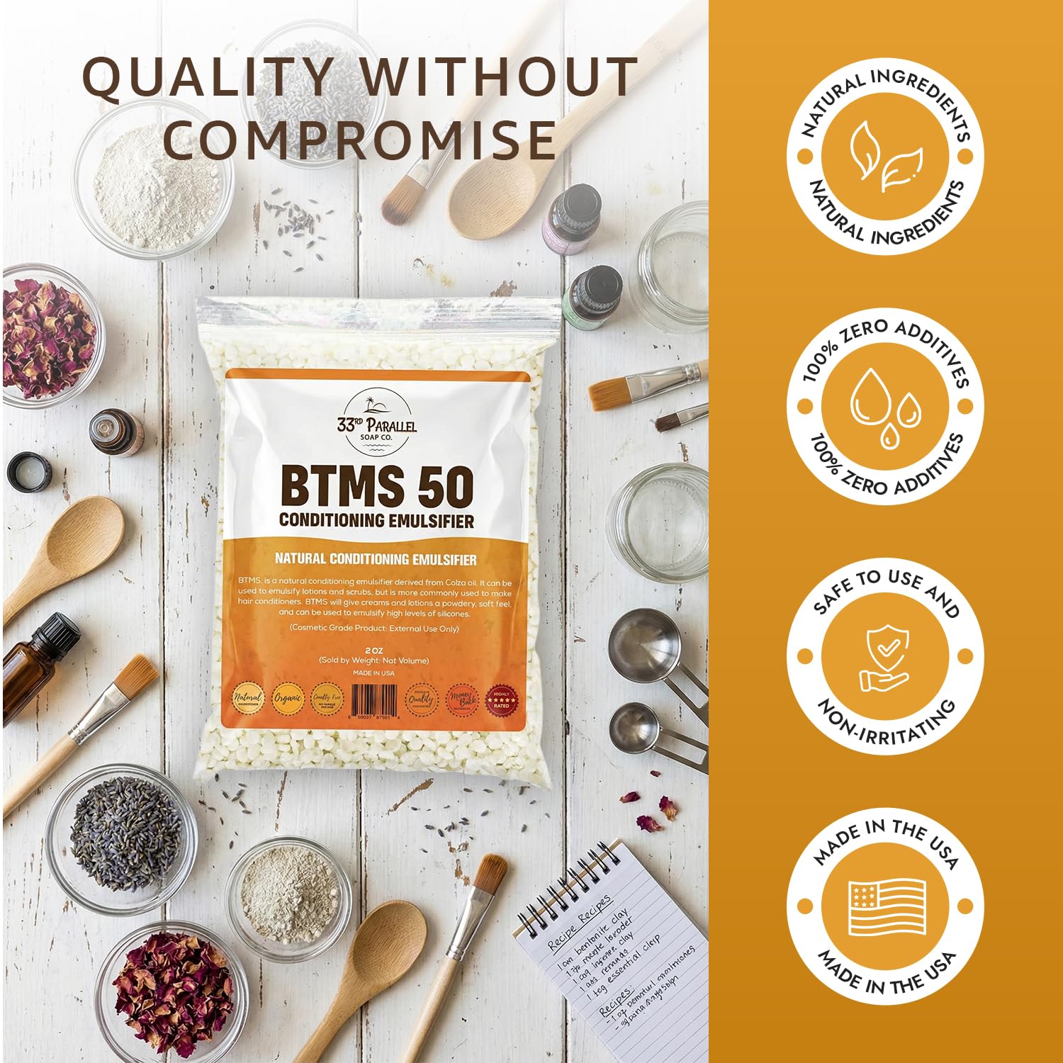 BTMS 50 de 33rd Parallel, texture crème-lotion soyeuse pour soin.