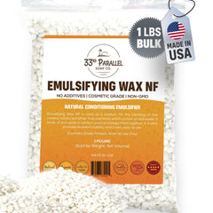 33RD PARALLEL SOAP CO pastilles émulsifiant wax NF emballage, idéal pour stocker et préparer vos formules.